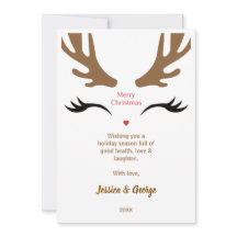 Bonita Reindeer Face Moderna Feliz Natal