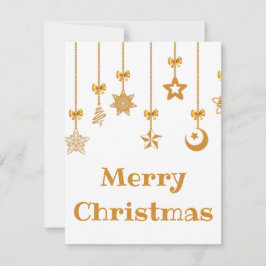 Cartão De Festividades Bonitas e Bonitas Bolas Douradas de Natal Esparsas
