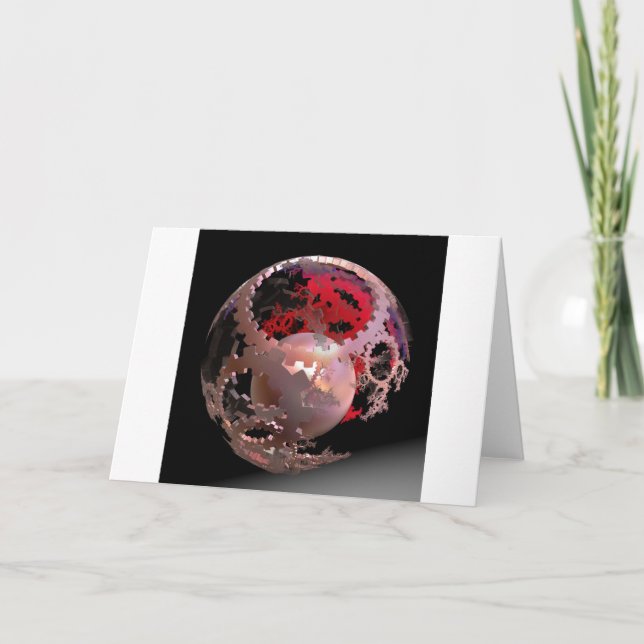 Cartão De Festividades Bonito em Cogas Rosa (Frente)