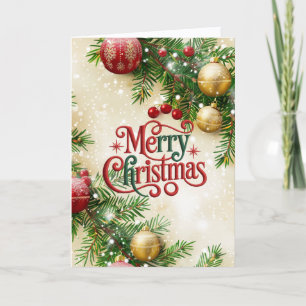 Cartão De Festividades Bonito Natal Garland