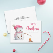 Bonito rosa Feliz Natal Macroco