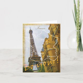 Cartão De Festividades Bonjour!