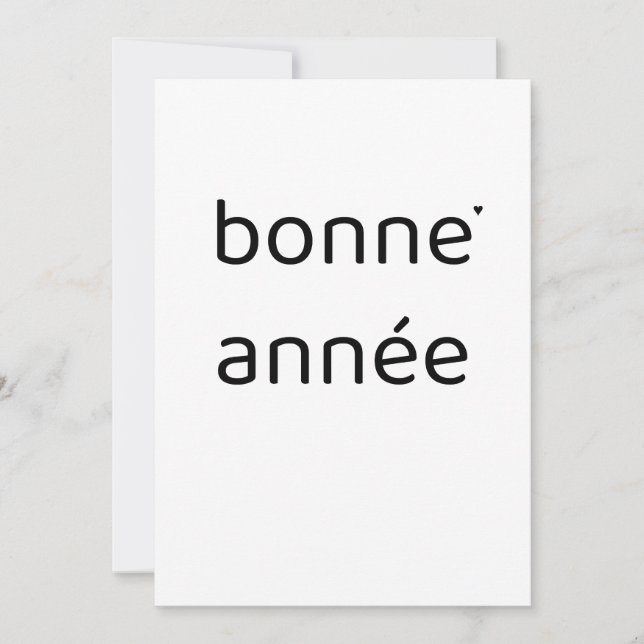 Cartão De Festividades Bonne année - minimalistic typography card (Frente)