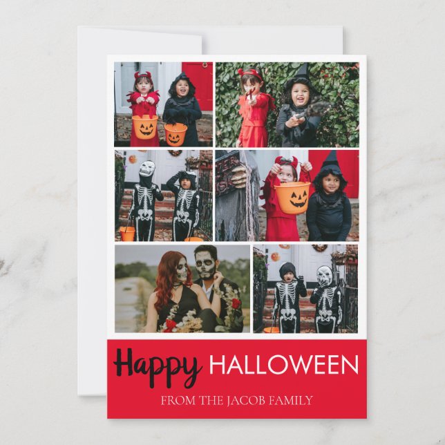 Cartão De Festividades Boo abóbora jack-o-lanterna Feliz Dia das Bruxas 6 (Frente)