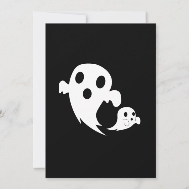 Cartão De Festividades Boo Branco  (Frente)