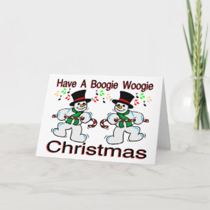 Cartão De Festividades Boogie Woogie Christmas Snowmen