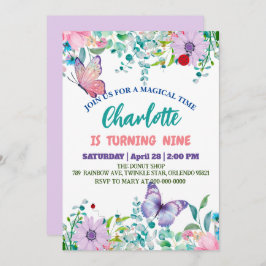 Cartão De Festividades Borboleta-branca Bolinhas floral Flor Aniversário