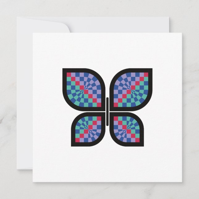 Cartão De Festividades Borboleta de Radiação Mosaica (Frente)