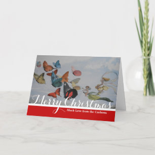 Cartão De Festividades Borboleta e Borboletas-de-Fada Rainha