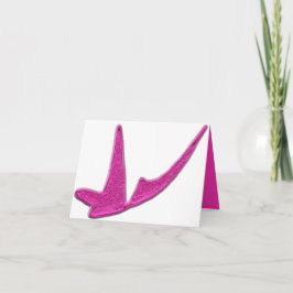 Cartão De Festividades Borboleta rosa brilhante