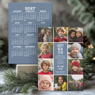 Cartão De Festividades Borda de 10 Fotos - Calendário Ano Novo 2027