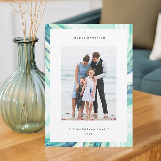 Cartão De Festividades Borda de Agitação Física | Foto de Hanukkah (Criador carregado)