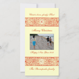 Cartão De Festividades Borda ICXC