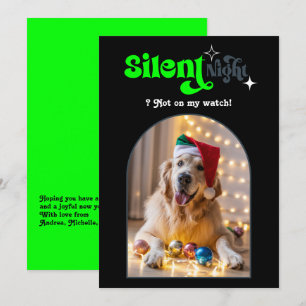 Cartão De Festividades Borda Ousada Engraçado Retro Pet Cachorro Foto de