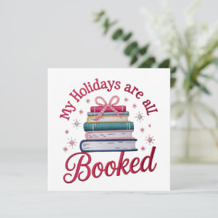 Cartão De Festividades Bordado Meus Feriados Estão Reservados Livros de N