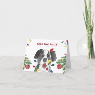 Cartão De Festividades Border Collie no Natal