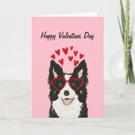 Cartão De Festividades Border Collie Valentines Day Card