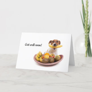 Cartão De Festividades Boris - Jack Russell Terrier - Get well soon card