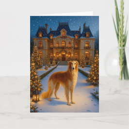 Cartão De Festividades Borzoi Holiday Card