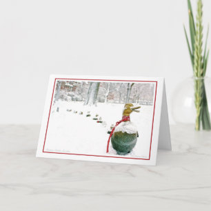 Cartão De Festividades Boston-Holiday: Faça espaço para Ducklings
