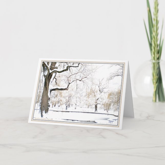 Cartão De Festividades Boston Public Garden:Simple Pleasures of theSeason (Frente)