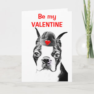 Cartão De Festividades BOSTON TERRIER - Custom Valentines Day Card
