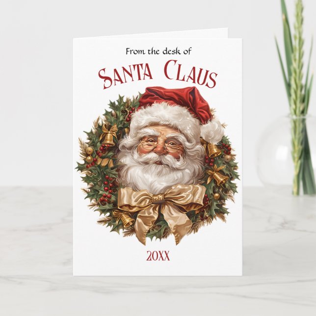 Cartão De Festividades Botânica de Aquarela de Natal Elegante (Frente)