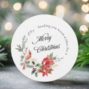 Cartão De Festividades Botânica de inverno Feliz Natal