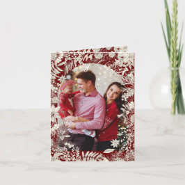 Cartão De Festividades Botânica Floral 1 Fotografia Arco Vermelho Feliz N