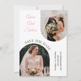 Cartão De Festividades Botanical Minimal Wedding Invite | Green Floral | 