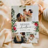 Botânico - Script Moderno 3 Foto Feliz Natal