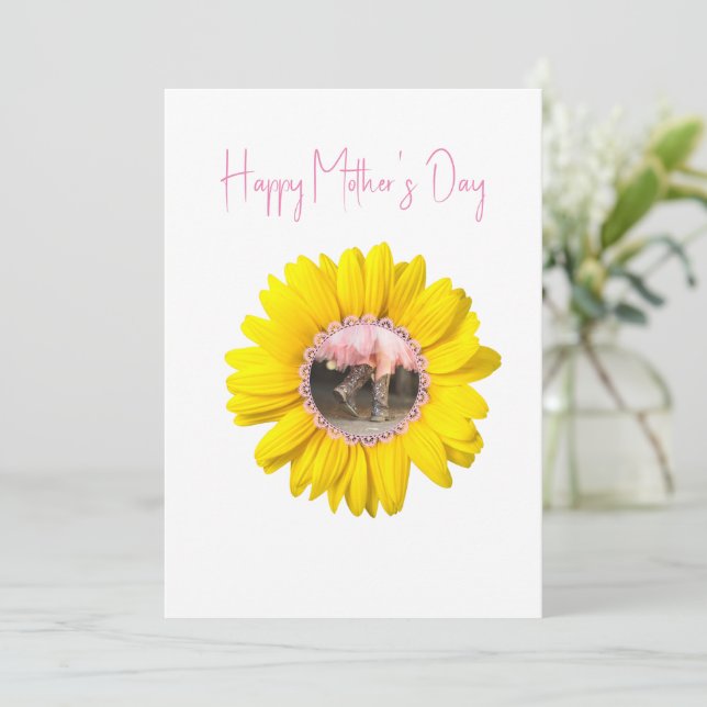 Cartão De Festividades Botas Ocidentais Amarelas do Sol Foral no Dia das  (Em pé/Frente)