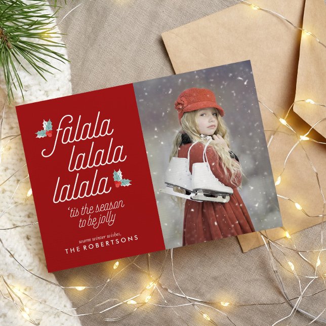 Cartão De Festividades Boughes de Holly Festivo Christmas (Criador carregado)