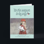 Cartão De Festividades Boughs of Holly Festive Christmas Cards<br><div class="desc">Stylish and fun holiday greeting cards can be personalized with your family photos and message to your friends and family.</div>