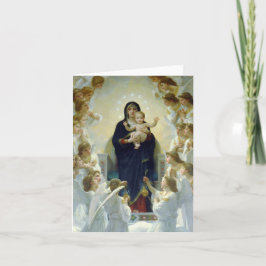 Cartão De Festividades Bouguereau Virgin and Christ Child with Angels