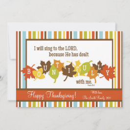 Cartão De Festividades BOUNTIFUL Scripture Thanksgiving Card-Customize It