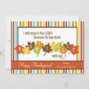 Cartão De Festividades BOUNTIFUL Scripture Thanksgiving Card-Customize It