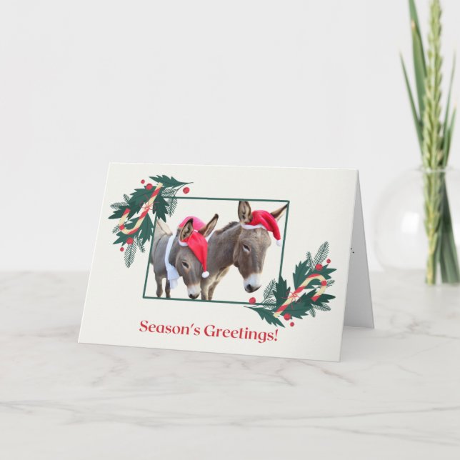 Cartão De Festividades Boxer e Benjamin desejam Feliz Natal! (Frente)