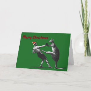 Cartão De Festividades Boxing Christmas Kangaroo