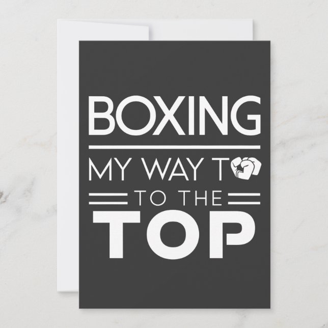 Cartão De Festividades Boxing Motivation Quote Bold Minimal Typography (Frente)