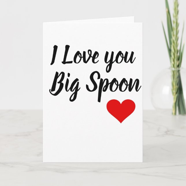 Cartão De Festividades Boyfriend Valentines Card-Spooning Card-Husband (Frente)