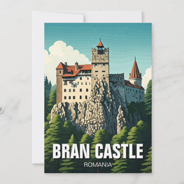 Cartão De Festividades Bran Castle Romênia (Frente)