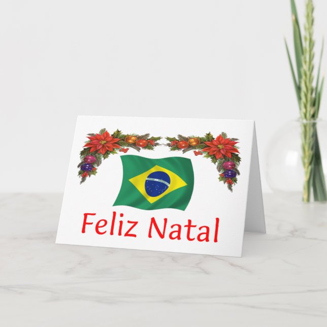 Cartão De Festividades Brazil Christmas (Frente)