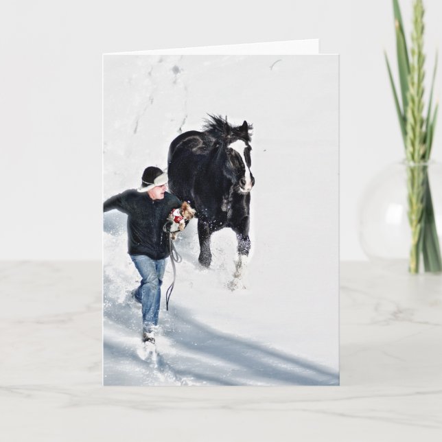 Cartão De Festividades Brian, Lucy and Brenda Lee Winter Holiday (Frente)