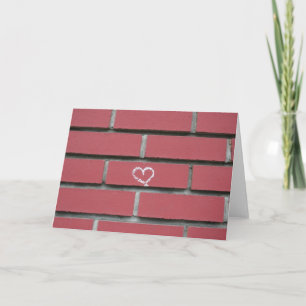 Cartão De Festividades Brick Heart