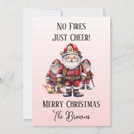 Cartão De Festividades Brigada de Bombeiros/Bombeiros Personalizados no N