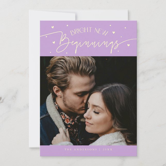 Cartão De Festividades Bright Beginnings New Year Lemon Wisteria Photo  (Frente)