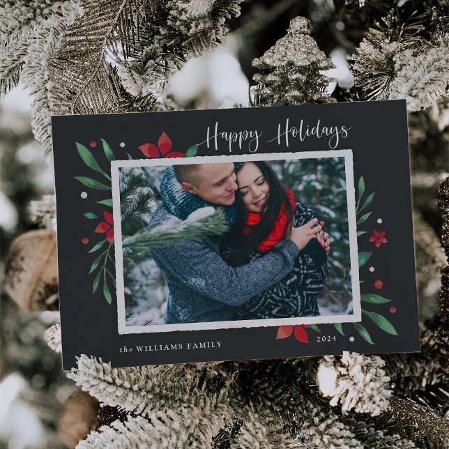 Cartão De Festividades Bright Boughs | Foto de feriados felizes (Criador carregado)