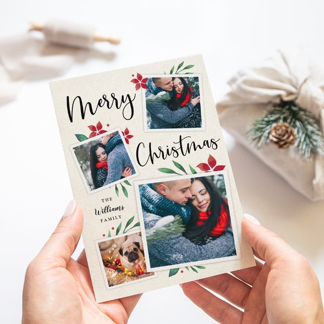 Cartão De Festividades Bright Boughs | Natal para a Colagem de Fotos Múlt (Criador carregado)