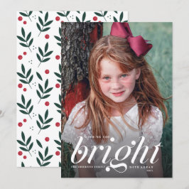 Cartão De Festividades Bright Days Avançar Foto de Natal de Script Modern